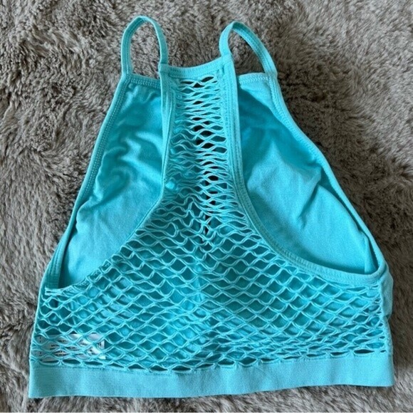 Free Press High Neck Racerback  Removable Pads Bralette SZ Small - Picture 4 of 8